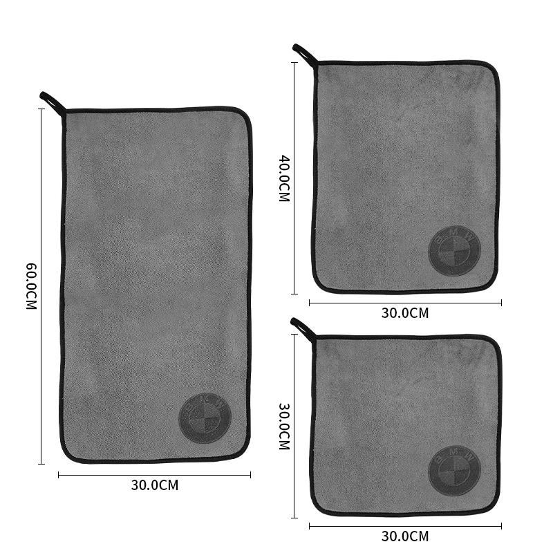 Car Wash Microfiber Towel Auto Emblem Cleaning Drying Rag Cloth For BMW E46 E39 E87 E90 E28 E53 E30 E60 E34 E36 E91 E92 X1 X3 X5