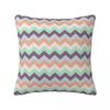 Earth Toned Waves Zigzag Pillowcase Polyester Cushion Cover Gift Wavy Throw Pillow Case Cover Home Zipper 40*40Cm