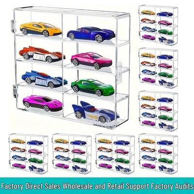 1:64 Toy Car Display Case - Dustproof Acrylic Storage Rack and Stand