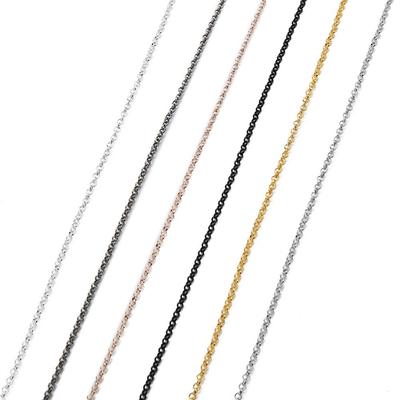 10 Yards 2/3mm Metall Eisen Rolo O-Gliederketten Großhandelskette Goldfarbe für DIY Armbänder Halsketten Herstellung Zubehör Großhandel