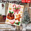 2D Flat - 2D Flat - 2D Flat Christmas Gingerbread Man Cane Candy Cake Garden Flag, 2-28 X 40 Inches Outdoor Garden Flag, Double-Sided Home Decoration