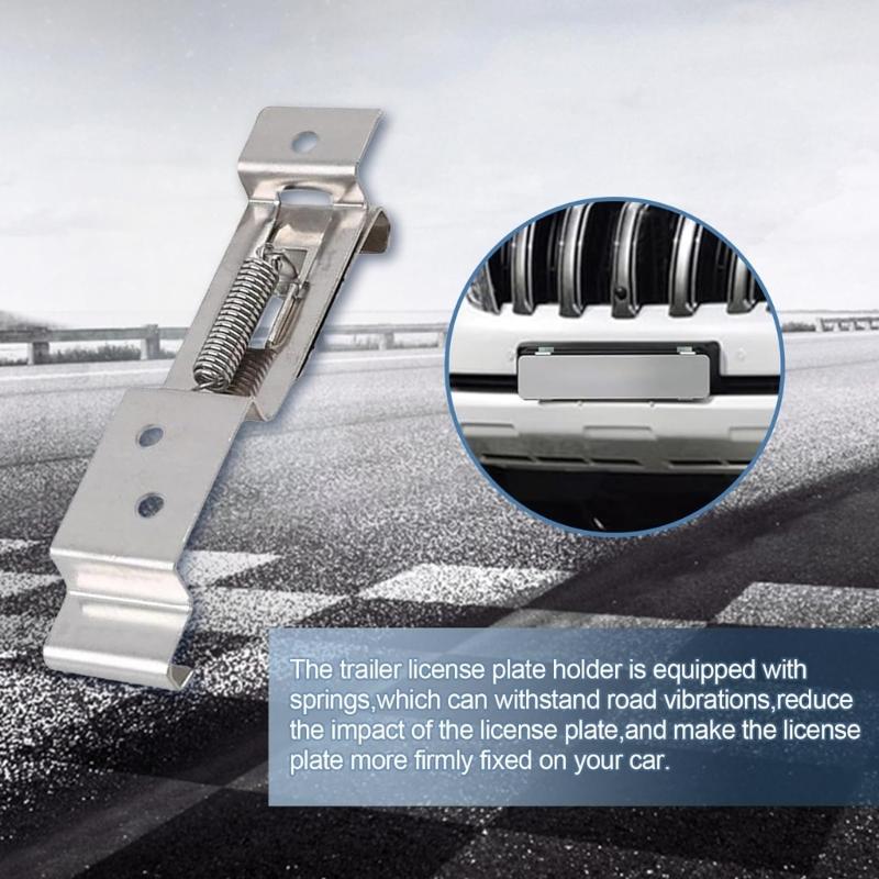 4pcs Adjust License Bracket Set Secure Number Mounts Set Trailer Number Plate Stand Quick Fixing for Trailers Caravans