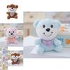 Cute 13cm Stuffed Animal Bear Key Ring Cozy Fluffy Plush Gift In Multiple Colors