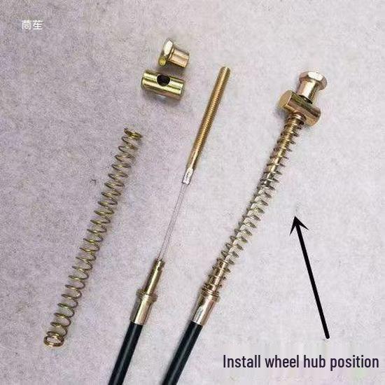 Brake Cable for Electric Tricycle - One-Pull Two-Brake System for Seniors/Disabled.