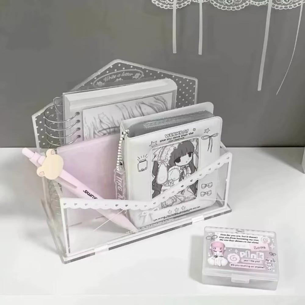 Acrylic Desktop Display Rack Polka Dot Storage Rack Ins Storage Box