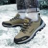 Men's Warm Shoes Outdoor Leather Climbing Shoes Plush Winter Man Casual Sneakers Waterproof Trend  New Tennis Sport Up Masculino