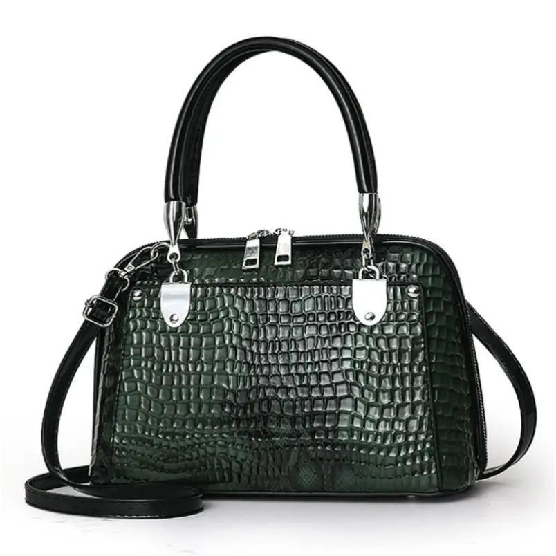 

новые роскошные сумки через плечо с узором из крокодиловой кожи, женские полукруглые сумки-мессенджеры из искусственной кожи, сумки через плечо