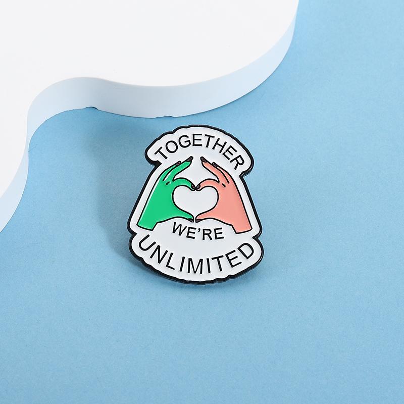 Together We're Unlimited Enamel Pin Magic Fantasy Movies Metal Brooch Lapel Backpack Badge Funny Jewelry Gift for Wicked Fan