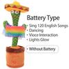 Dancing Cactus Electron Plush Toy Luminous Talking Twisting Cactus Doll Sound Record Repeat Toy Kid Education Toy Christmas Gift