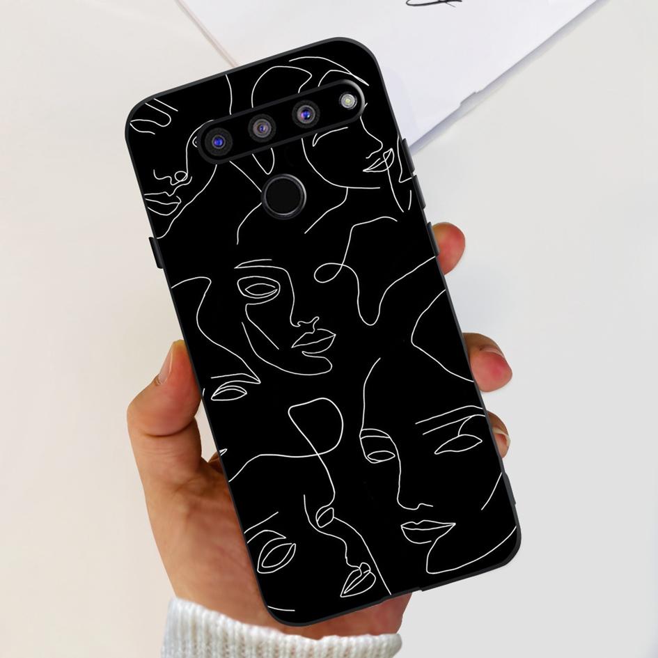 For LG V35 ThinQ Case Cover For LG V40 V50 V50S ThinQ Shockproof Silicone Cases Fashion Flower Soft Funda For LGV50 ThinQ Bumper