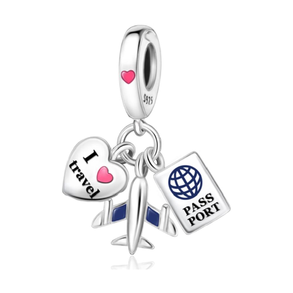 Passend für Original Pan Charms Armband Authentisch 925 Silber Rosa Nagellackflasche Perle Zum Herstellen von Damen Berloque Mode