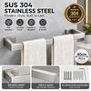 Silver Towel Holder Wall Mounted Towel Bar Durable Towel Rack  Bathroom Kitchen Balcony