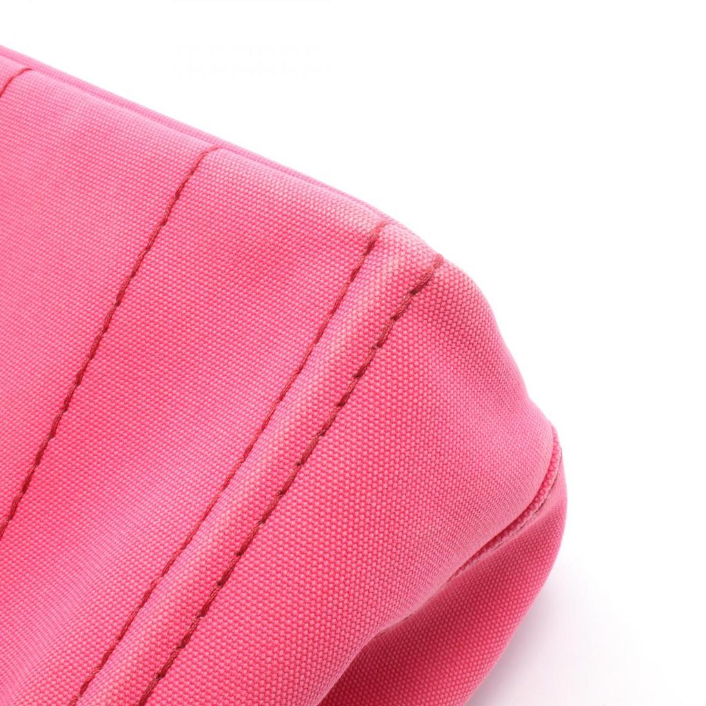 Used PRADA CANAPA Mini 2WAY Tote Bag canvas Pink Used Women