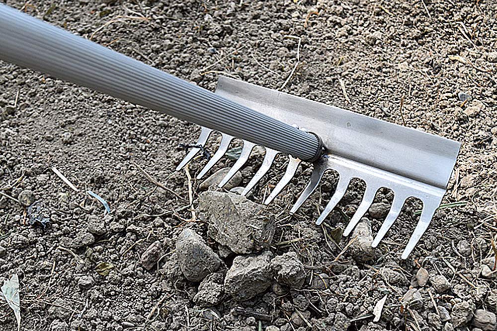 Senkichi Telescopic Stainless Steel Rake, 1,300mm (Minimum 800mm)