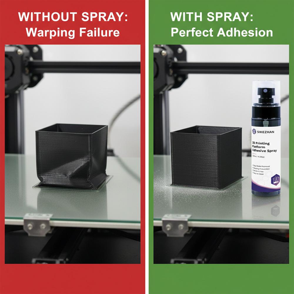 120ml3D Printer Glue Spray Liquid Adhesive for Hotbed Build Plate Anti-Warping for PLA ABS PETG TPU Easy Clean 3D Printing Parts