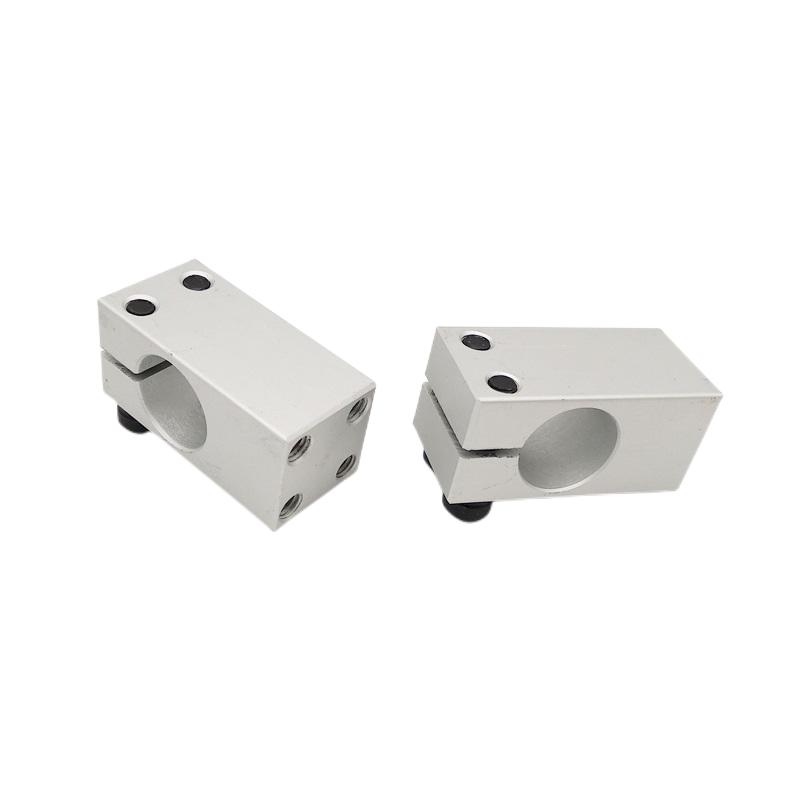 Aluminum Alloy Shaft Fixing Bracket Pillar Fixing Clamp with Threaded Parallel Guide Shaft Support Pipe Clamp Bearing Housing