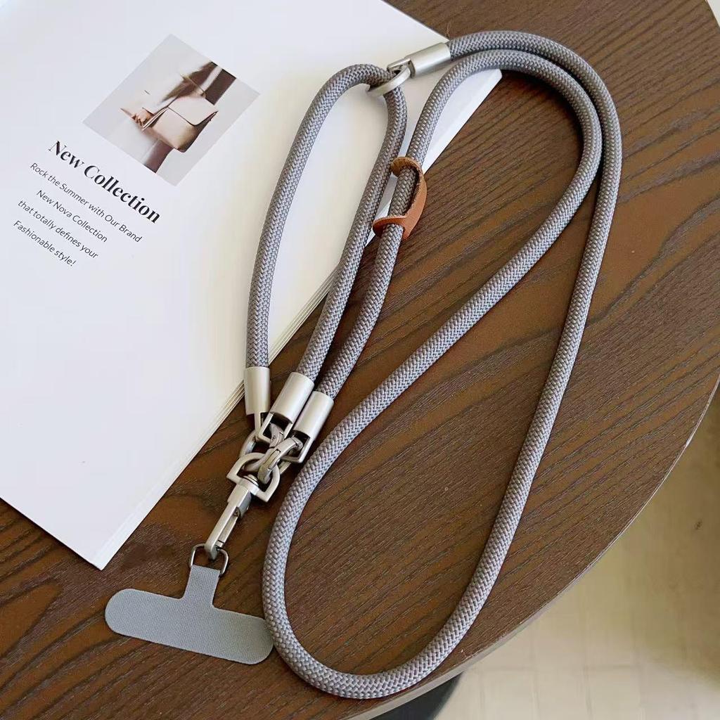 Dual-Function Anti-Lost Crossbody Phone Lanyard with Detachable Wrist Strap and Metal Buckle