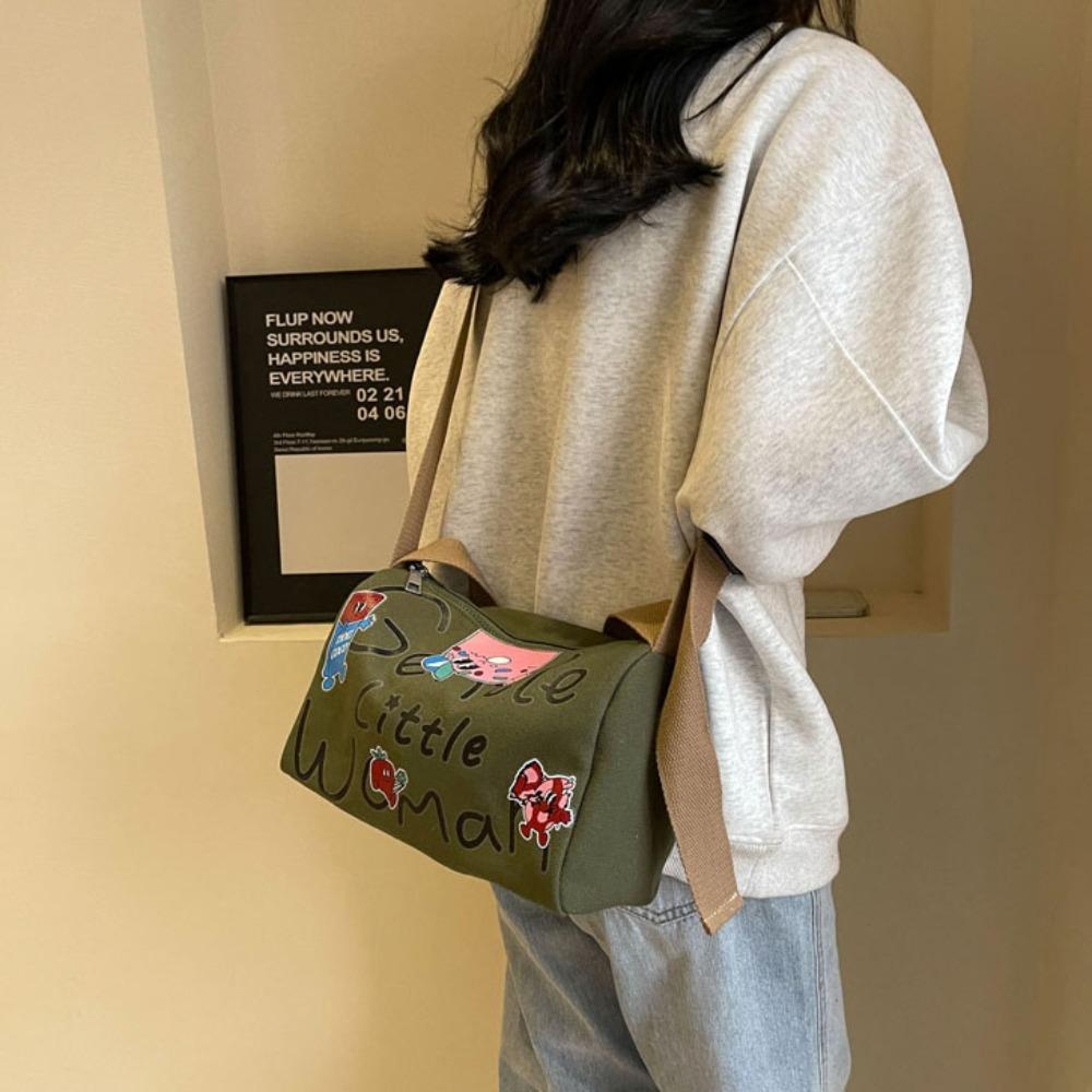 

Trendy Canvas Bag Retro Underarm Bag 2024 Messenger Bag Daily Life