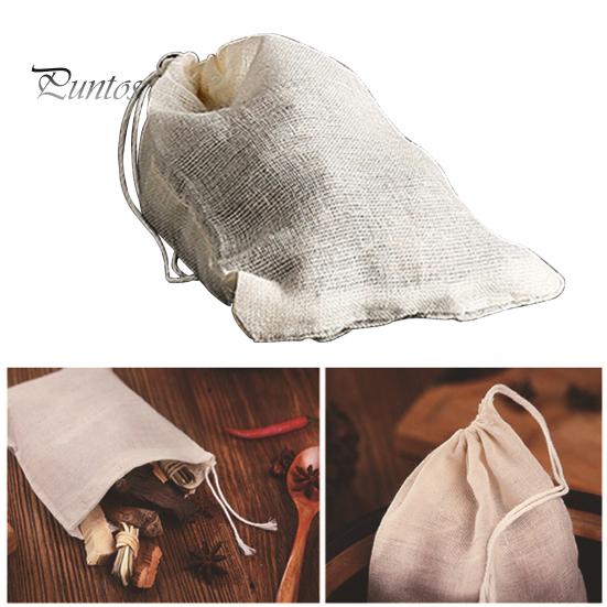 50 Pcs Spice Bags for Cooking Soup Reusable Drawstring Bag Tea Bags Unbleached Cheesecloth Bag for Straining Making Tea