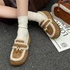 One-pedal Soft-soled Lazy Cotton Shoes 2025 Winter New Round Head Retro Flat Bottom Velvet Warm Boken Shoes Women