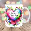 The Best Teachers Teachers' Day Ceramic Coffee Mug Sub-Book Water Cup Book Apple Pencil Gift