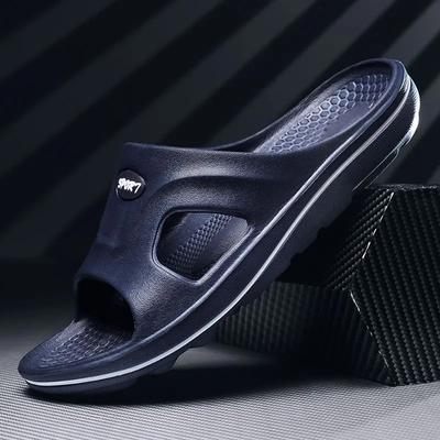 Herren-Badezimmerschuh Shiatsu Indoor-Slipper für Zuhause, Hausplattform, PVC, lässig, Gummi, Designer, Luxus, EVA, Herren-Hausschuh