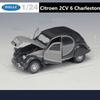 Welly 1/24 Citroen 2CV 6 Charleston Alloy Classic Vintage Car Model Diecast Metal Toy Classic Car Model Collection Gift