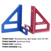 Precision Aluminum Alloy Miter Triangle Ruler 45°/90° Woodworking Square Protractor 3D Multifunctional Measuring Toolsolss