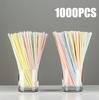 50-1000Pcs Drinking Straws Colorful & Black rietjes Flexible Wedding Party Supplies Drinking Straws Kitchen