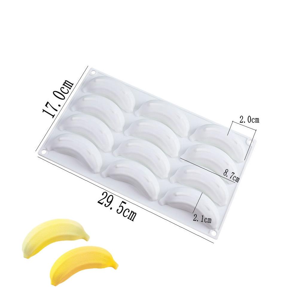 Raspberries Mousse Cake Mold Strawberry Banana Silicone Molds for Baking Pudding Dessert Chocolate Fruit Cake Decorating Tools