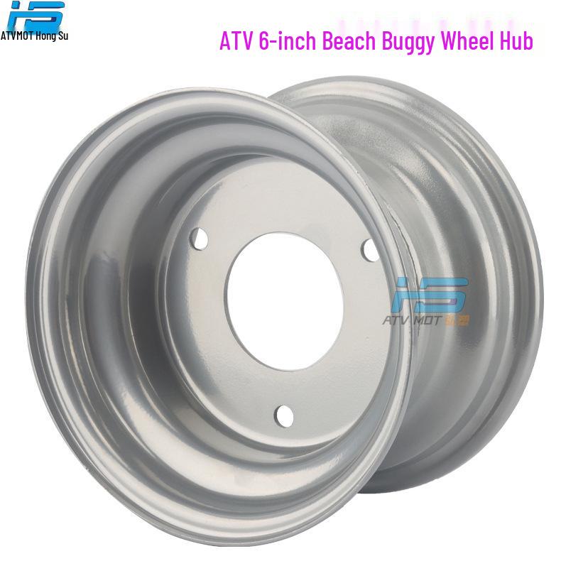 

Silver Three-Hole 6x4.5 ATV Beach Car Wheel Hub 15x6.00-6 Small Four-Wheeler