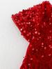 Girls' Sequin Princess Dress: 2025 Christmas Short-Sleeve Party Gown