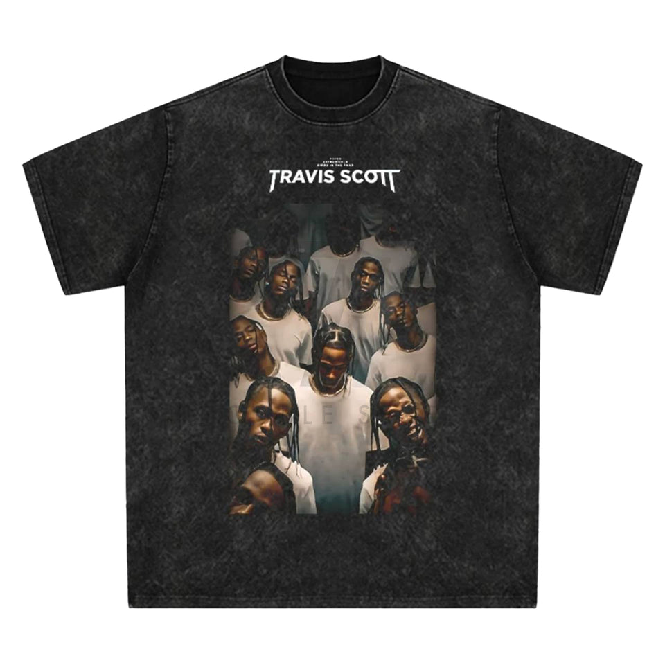 Travis Scott Oversized Washed T-Shirt V S разноцветный