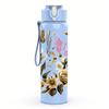 1PC Dried Flower Butterfly Wreath 750ml Color Plastic Sports Water Bottle Leakproof Flip Straw Lid Suitable for Sports Office Home Use