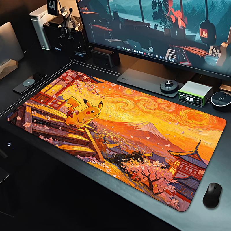 Mousepad Pokemon Gamer Gaming Computer Mouse Pad Pikachu Office Oversized Desk Mat Keyboard Pad Laptop Mouse Pad Pokemon Pikachu 800x300x2mm