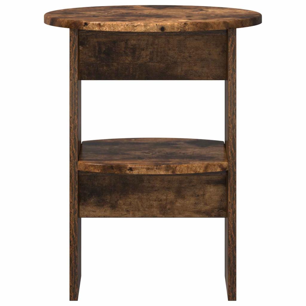 Side Cabinet Smoked Oak Ø40 x 50 cm Engineered Wood