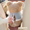 Car Trash Can with Tissue Box Cute Bear Design Plush Doll Waterproof Inner Bucket Car Armrest Organizer Fits Most Center Consoles