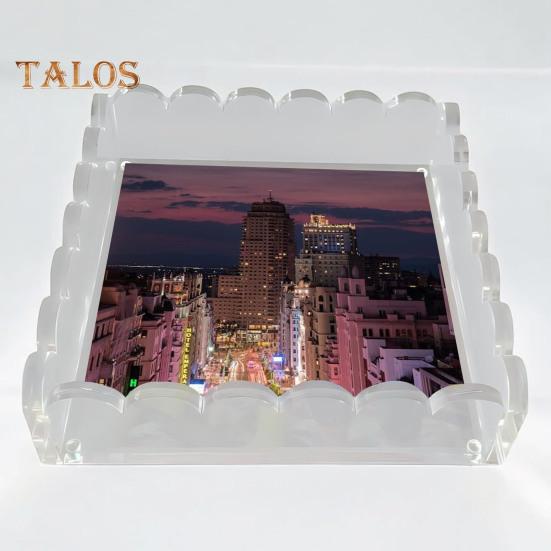 1/2 ks vroubkovaný akrylový podnos s magnetickou podložkou Heavy Duty Clear Art Malba Plakát Obraz Foto Display Podnos Domácí kancelář Dekorace na plochu