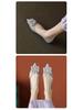 Weiwei Girl Rhinestone Pointed Toe Flats - Elegant Soft Sole Plus Size Shoes for Women
