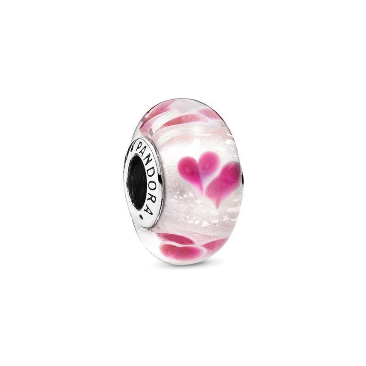 Pandora Murano Heart Bloom Charm Women Jewelry Accessories 791649 Box,F,Rainbow