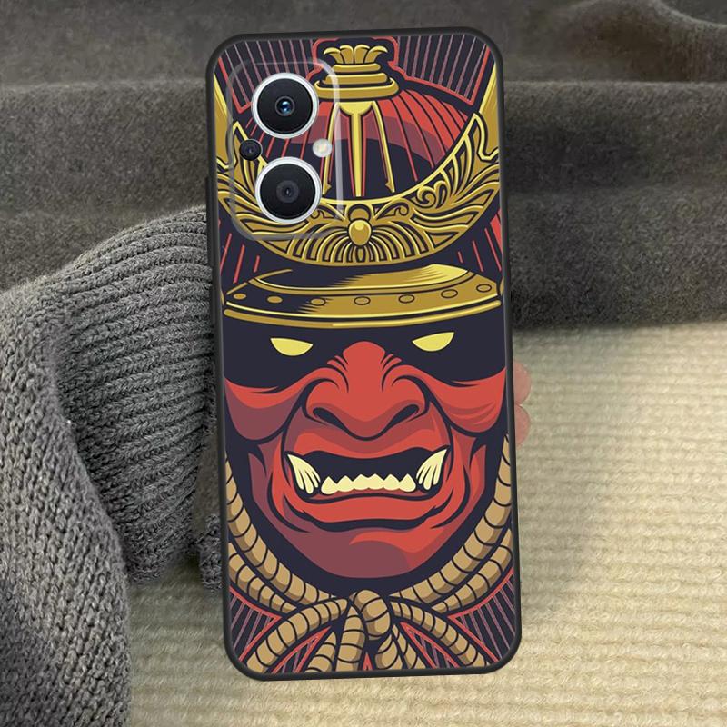 Samurai Mask Demon Phone Case For OPPO Reno 12 F 13 11 8T 7 8 10 Pro OPPO Find X8 Pro X6 Pro X3 X5 Lite Cover