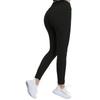 Women's Fashion Jacquarded High Elastic Sports Bodybuilding Cropped Pants Fitness Solided Color High Waist Hip Leggings