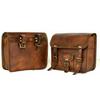2 Motorcycle Saddlebags 2 Side Pouch Brown Leather Pouch Panniers Saddle 2 Bags