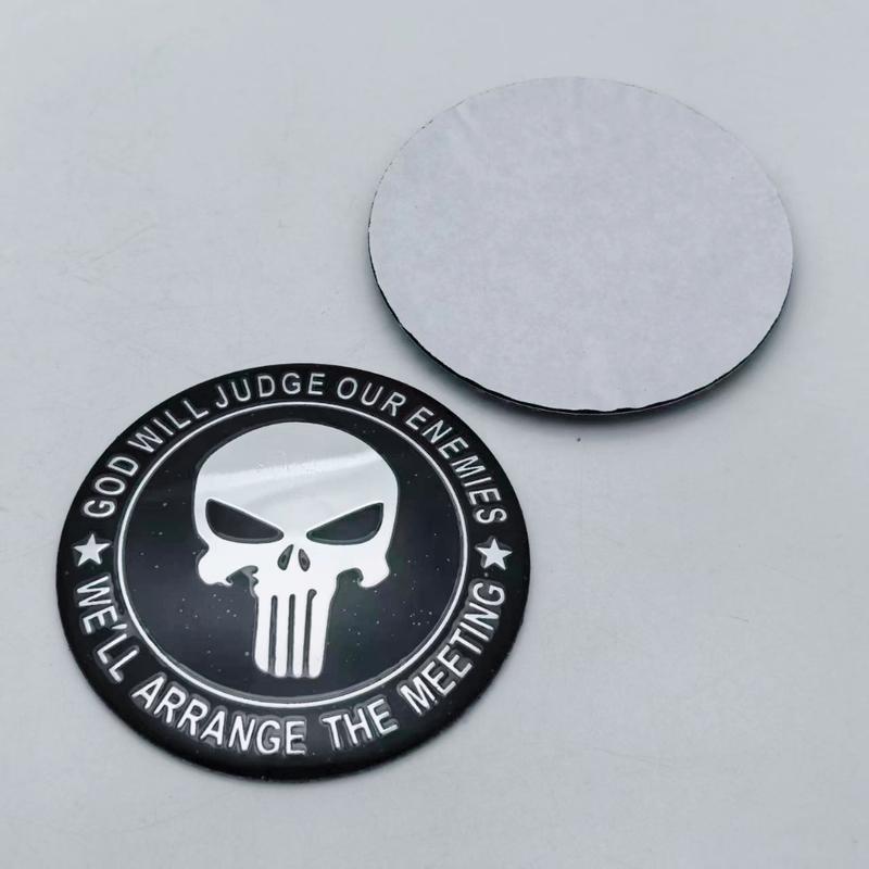 4pcs 45mm 56mm 65mm Skull Logo Emblem Car Stickers Accessories for Car Wheel Center Caps Hub Cap Rim Dust Cover Badge Replace