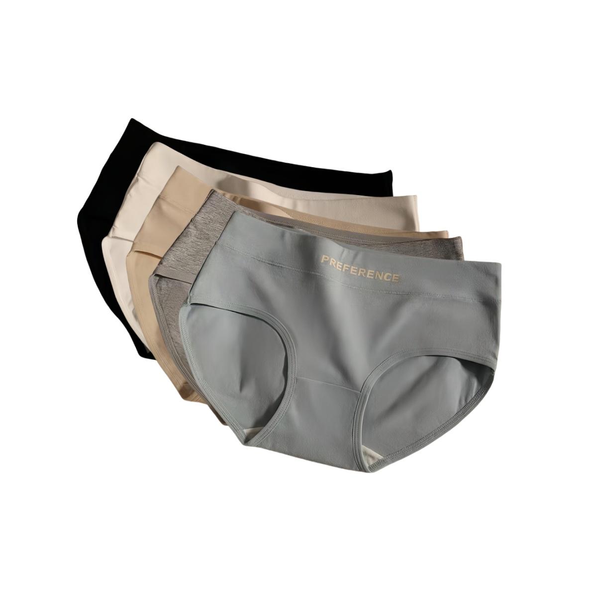 

5 шт./набір Жіночі бавовняні трусики великого розміру трусики із середньою посадкою дихаюча білизна однотонна білизна M-XXL трусики 1XL&5pcs