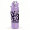 1PC Faith Over Fear Quote Slogan Print 750ml Color Plastic Sports Water Bottle Leakproof Flip Straw Lid Suitable for Sports Office Home Use