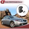 1 Set Gear Shift Knob Cover for Acura TL 09-14 Stick Shifting Handle Protector Black Carbon Fiber Black Faux Leather