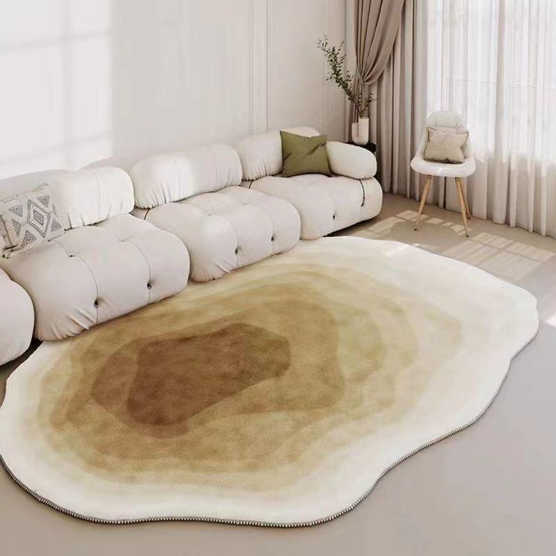 Irregular Cream Style Living Room Bedroom Rug Soft And Skin Friendly Sofa Area Rug Ins Style Minimalist Home Decor