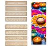 Good-DIY Sand Art Making Kit 8 Pcs 12 Inch Diwali Rangoli Stencils Wooden For Lotus Elephant Peacock Varalakshmi Pooja