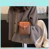Stilvolle Schwarz-Kaffee-Khaki Damen-Umhängetasche Schickes Koreanisches Design Elegante Kleine Quadratische Handy-Geldbörse Für Den Alltag